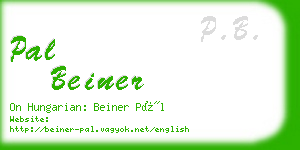 pal beiner business card